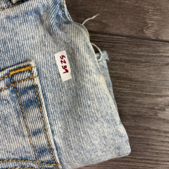 Levis 501 Blue Denim Jean Shorts 30 High Waisted - Picture 9 of 9
